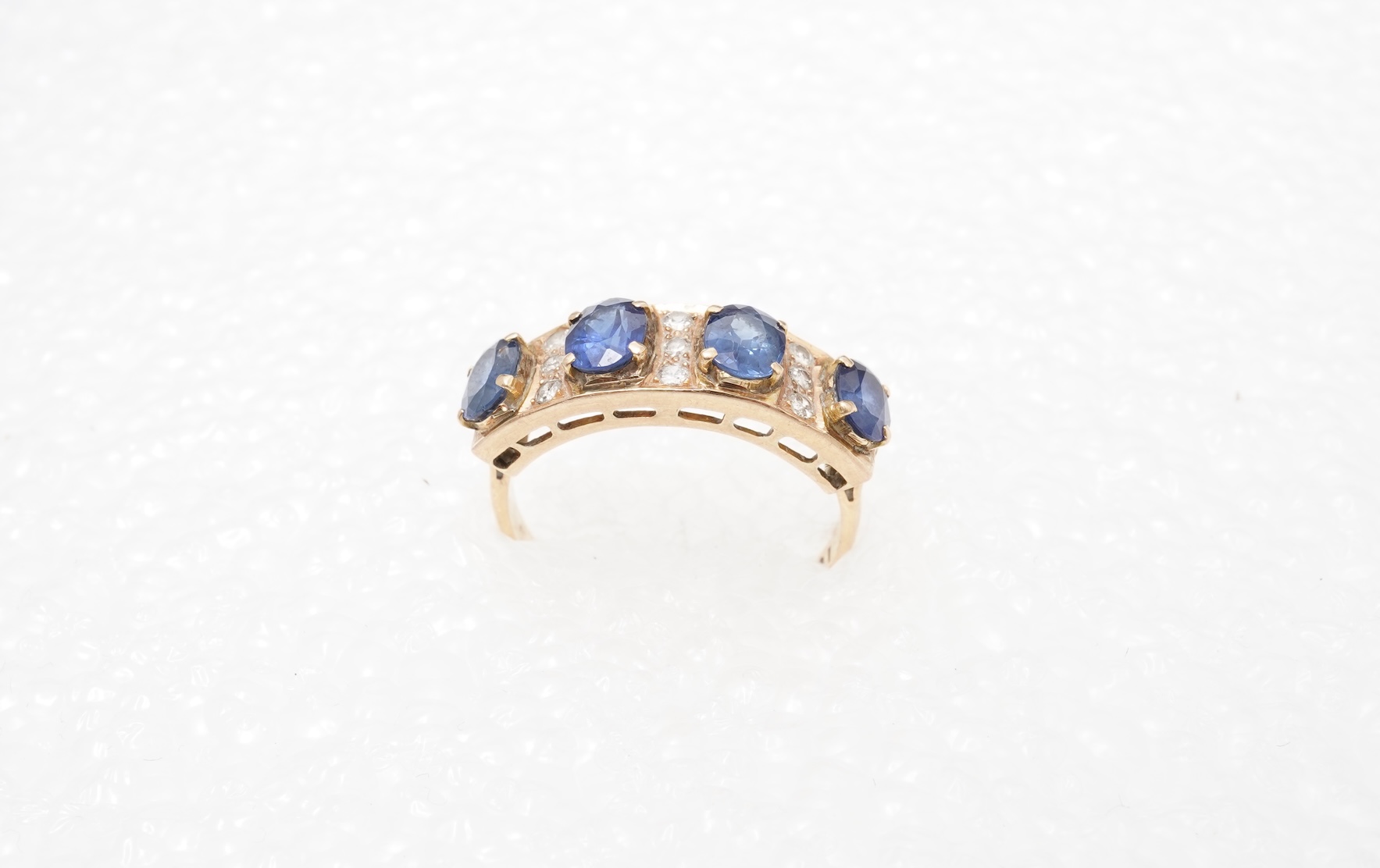 A sapphire and diamond ring